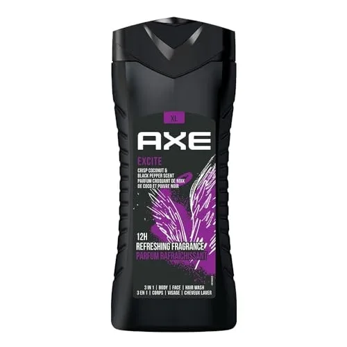 Axe Excite 3 In 1 Body, Face & Hair Wash For Men, Long-Lasting Refreshing Crisp Coconut & Black Pepper Fragrance For Upto 12Hrs, Natural Ori at ₹161