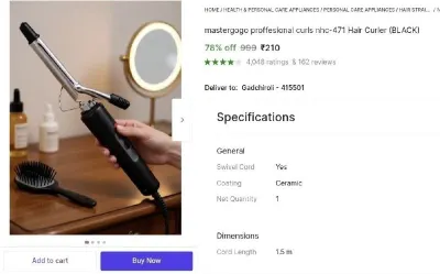 Hair Curler at ₹210