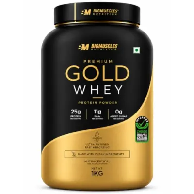 Bigmuscles Nutrition Premium Gold Whey [1Kg, Rich Chocolate] at ₹1,350