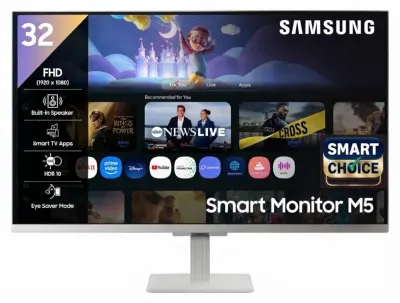 Samsung 32" (80cm) M5 Smart Monitor with Smart TV at ₹13,099