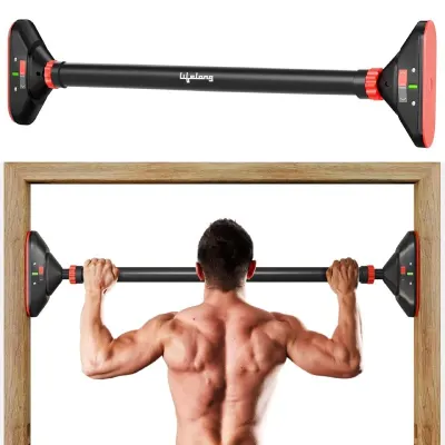 Lifelong Adjustable Pull-Up Bar for Home Gym | No Screws Hanging Bar, Adjustable Length (74-97cm) at ₹999