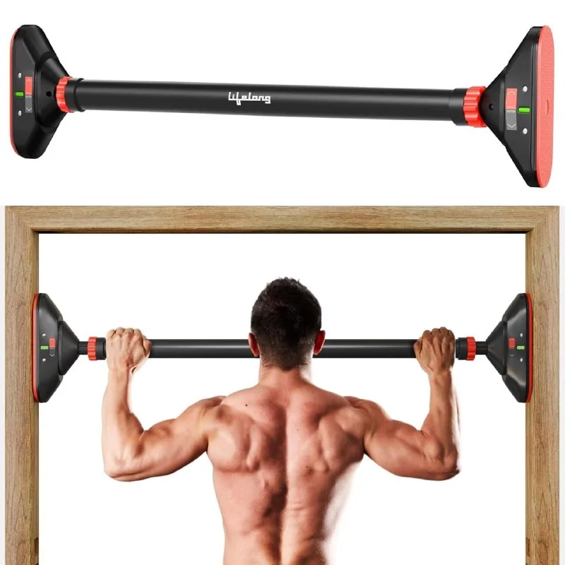 Lifelong Adjustable Pull-Up Bar for Home Gym | No Screws Hanging Bar, Adjustable Length (74-97cm) at ₹999