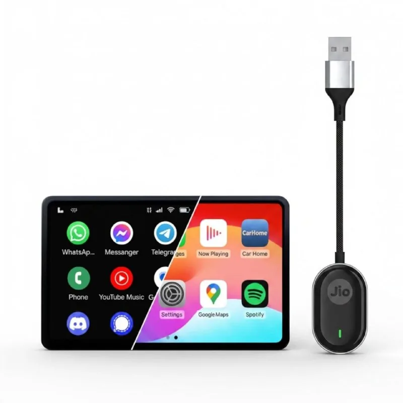 JioCarSync| Wired to Wireless Converter for Apple Carplay & Android Auto at ₹2,036