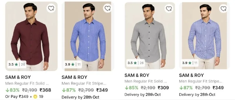 Trendy Casual Shirts under ₹339