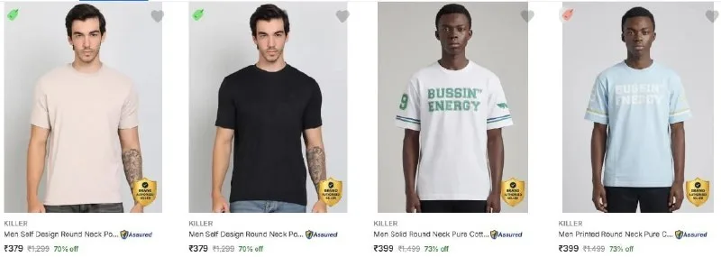 Min. 70% Off - Killer Men's Tshirts