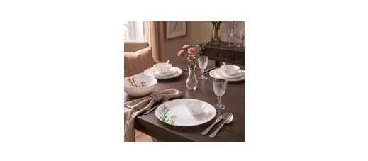 Novo By La Opala Opalware Dinner Set 35 Pcs for Family of 6, Spring Meadows at ₹1,299