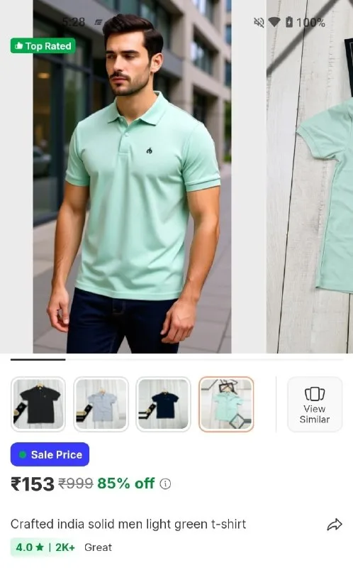 Men's Polo Maroon T-Shirt at ₹157