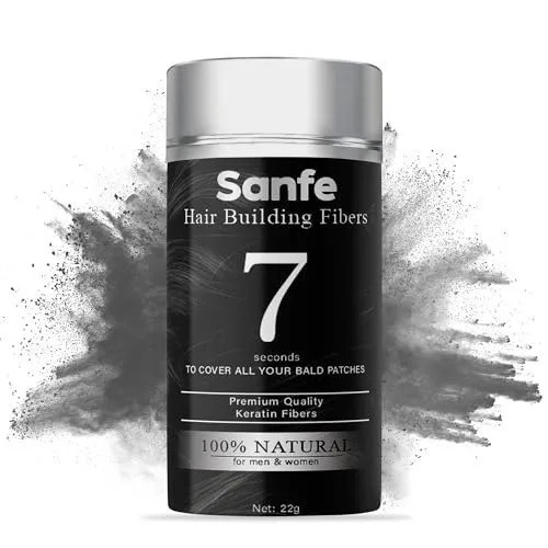 Sanfe Instant Bald Spot Covering Fibers (22g) | for Fine and Thinning Hair for an Instantly Thicker & Fuller Look - Best Value & Superior Fo at ₹399