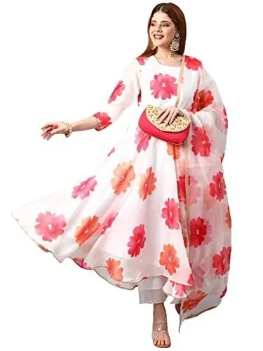 ANNI DESIGNER Women's Cotton Blend Kurta and Pant with Dupatta Set at ₹319