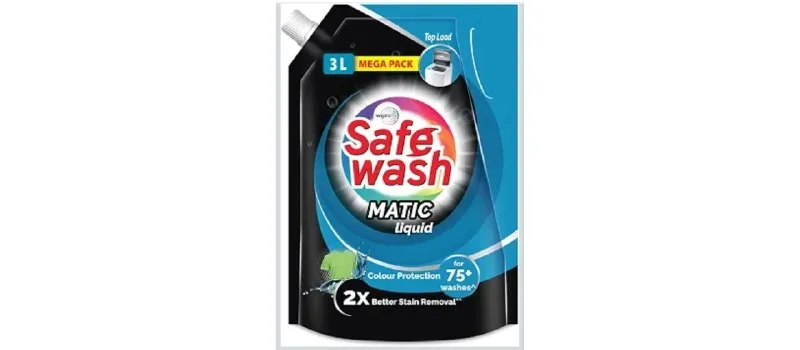 Safewash Top Load Matic Premium Liquid Detergent Refill Pouch (3 Litre) at ₹315