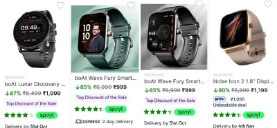 Fireboltt & More Smartwatch from ₹99