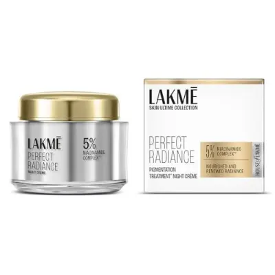 Lakme Absolute Perfect Radiance Brightening Night Cream 50 g Daily Repair Face Moisturizer for Illuminated Glowing Skin -With Glycerin & Nia at ₹227