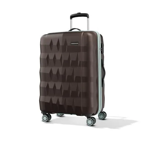Aristocrat Comet Large Polycarbonate Hard Case 8-Wheel Trolley Bag, Brown at ₹1,783