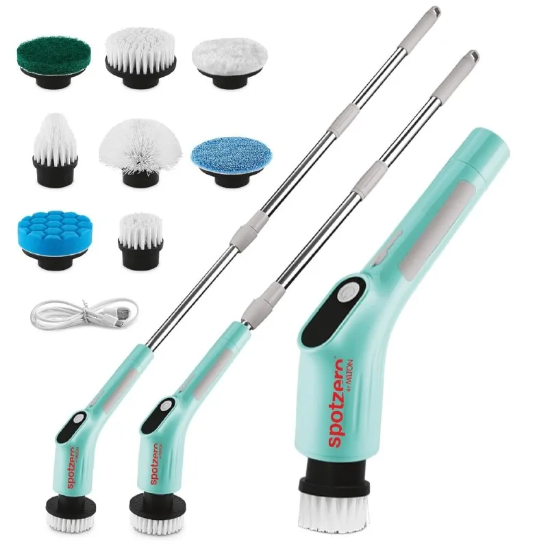 Spotzero By Milton 8-in-1 Electric Spin Scrubber I 400 RPM I 90 Mins Work Time I IPX6 Rated at ₹2,399
