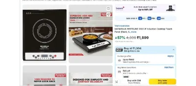 MAHARAJA 1400 W Induction Cooktop at ₹1,304