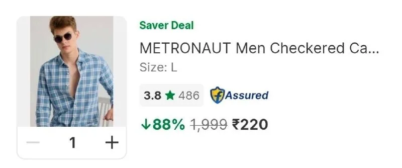 Men's Shirt at ₹220