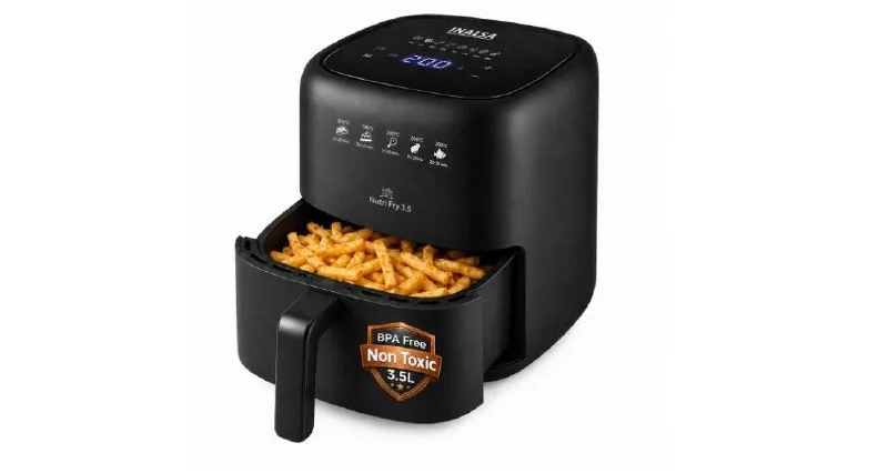 INALSA Air Fryer 3.5L,1400W,Non Toxic, Digital Air Fryer at ₹2,998