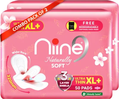 Niine Premium Sanitary Pads (Pack of 100) @ Under at ₹498