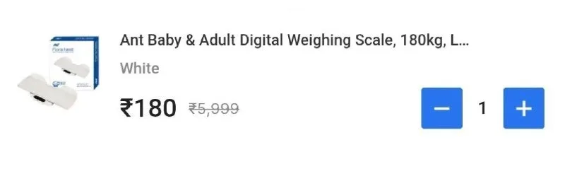 Ant Baby & Adult Digital Weighing Scale at ₹180