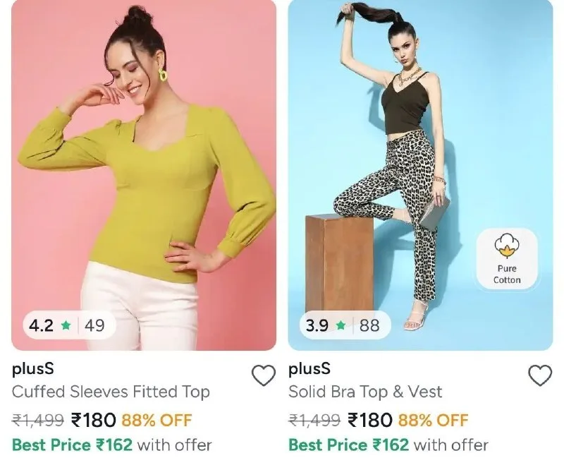 90% Off On Pluss Women Clothing