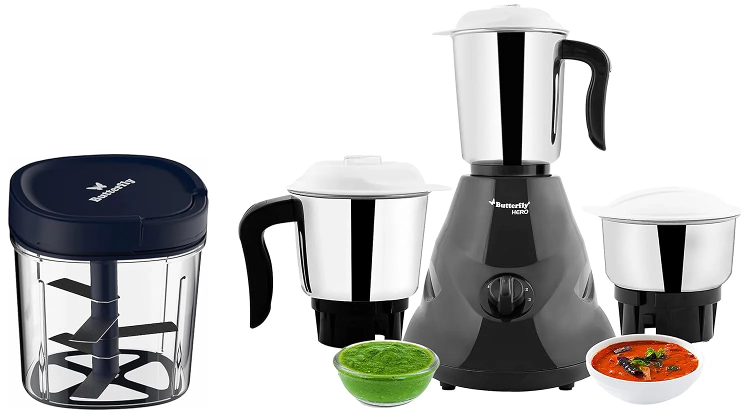 Butterfly Mixer Grinder 500W & Vegetable Chopper at ₹1,535