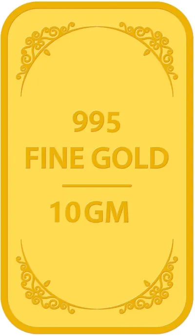 Muthoot Pappachan 24K 10 g Gold Bar at ₹1,53,467