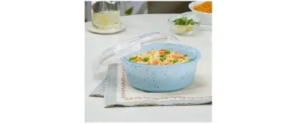 Borosil 400 ml Blue Food Storage Container with Air Tight Lid (400ml) at ₹250