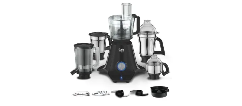 Preethi Zodiac Black 750W Mixer Grinder with 5 Jars at ₹6,690