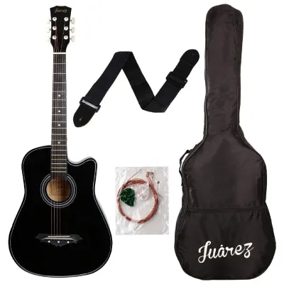Juarez Lindenwood Acoustic Guitar, 38 Inches Curved Body Cutaway at ₹1,699