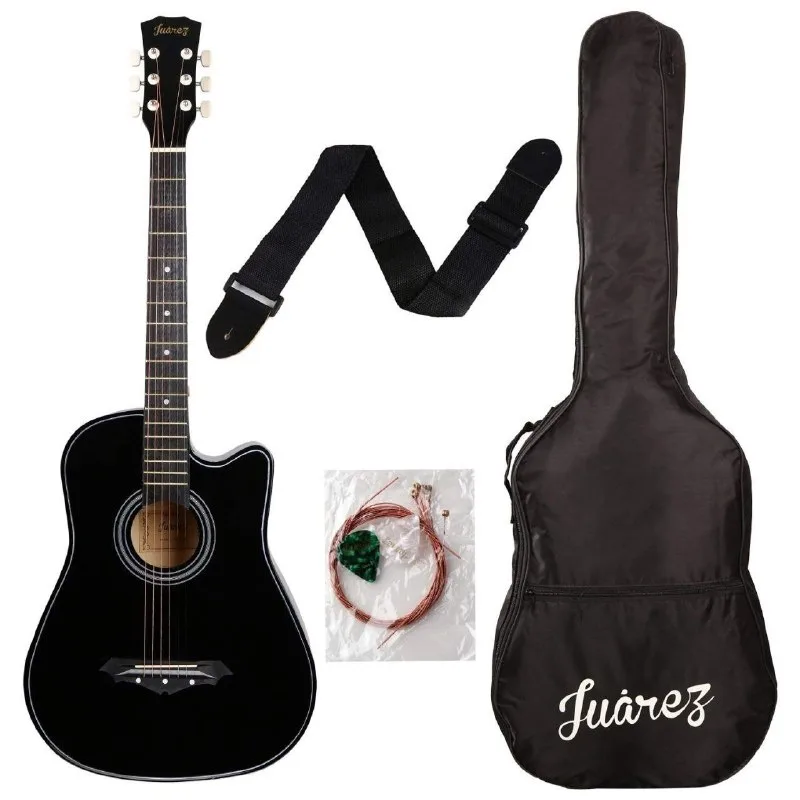 Juarez Lindenwood Acoustic Guitar, 38 Inches Curved Body Cutaway at ₹1,699