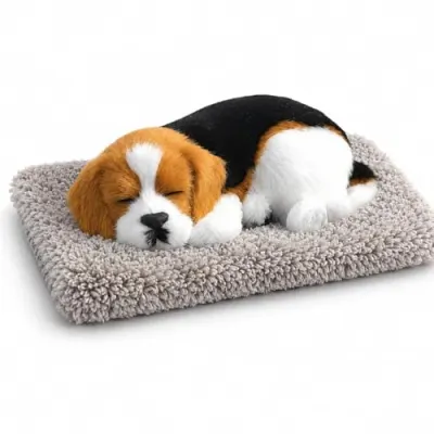 Sleeping Cat Car Dashboard Figurine with Soft Plush Fur and at ₹269