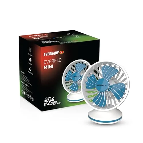 EVEREADY FE01 Everflo Mini Rechargeable Fan, Blue at ₹949