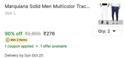 Marquiana Solid Men Multicolor Track Pants at ₹276
