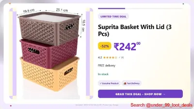 Suprita Basket With Lid (3 Pcs) at ₹242