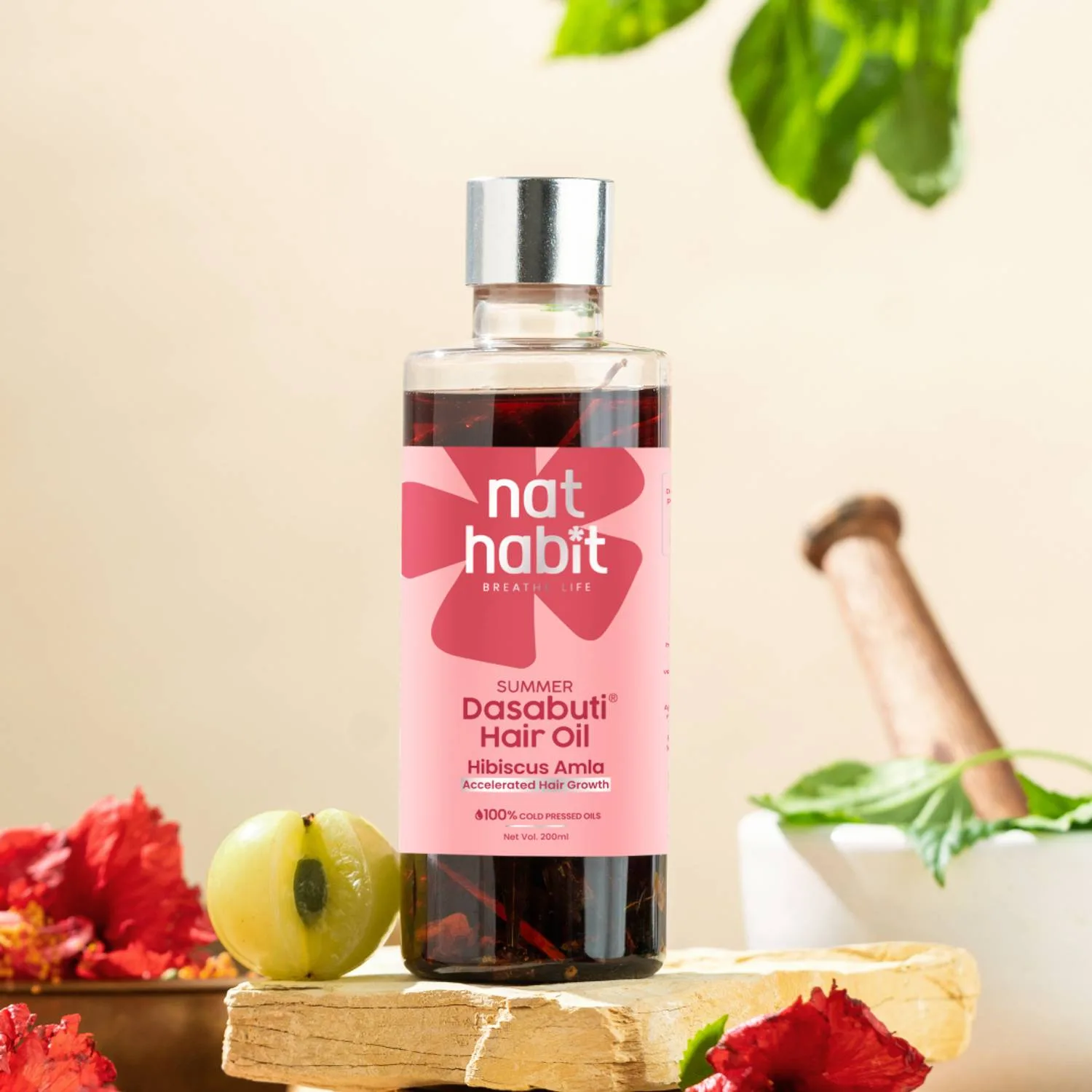 Nat Habit Hibiscus Amla Hair Growth Oil with 16 Herbs (200ml) at ₹370