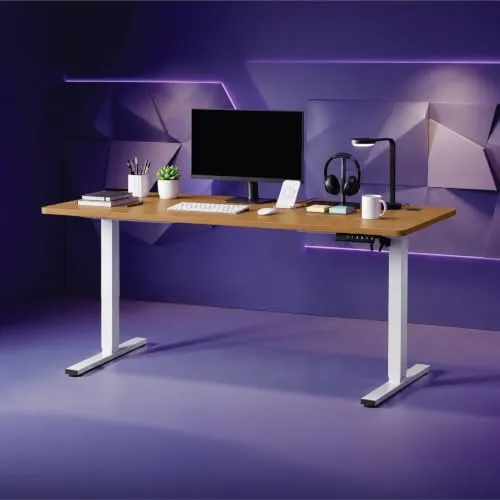 Wakefit Study Table | 5 Yr Warranty | Standing desk, Computer Table for Home Pc, Electric Height adjustable, Digital Display & 4 Memory Pres at ₹14,266