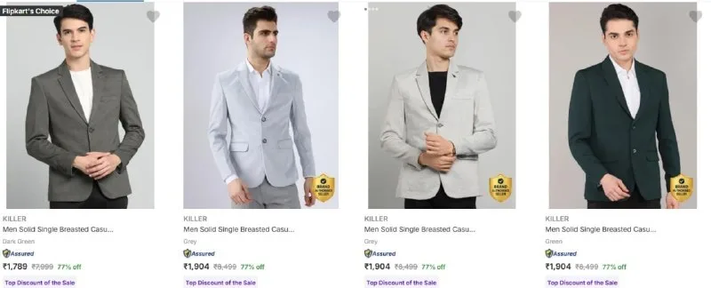 Upto 77% Off - Killer Men's Readymade Blazers