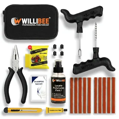 WILLIBEE 11-in-1 (Pack of 10 Strips) Tubeless Tyre Puncture Repair Kit for Car & Bike at ₹279