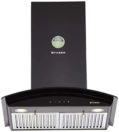 Faber 3 way suction, 60 cm 1095 m³/hr curved glass Kitchen Chimney at ₹7,371