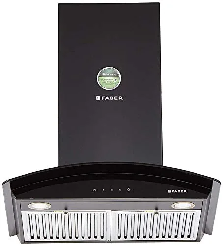 Faber 3 way suction, 60 cm 1095 m³/hr curved glass Kitchen Chimney at ₹7,371