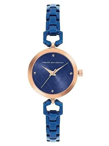 French Connection Gazellle Blue Round Analog Watch for Women - FCN00092C at ₹1,119