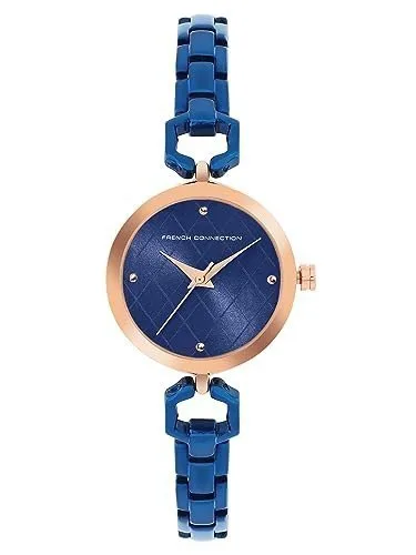 French Connection Gazellle Blue Round Analog Watch for Women - FCN00092C at ₹1,119