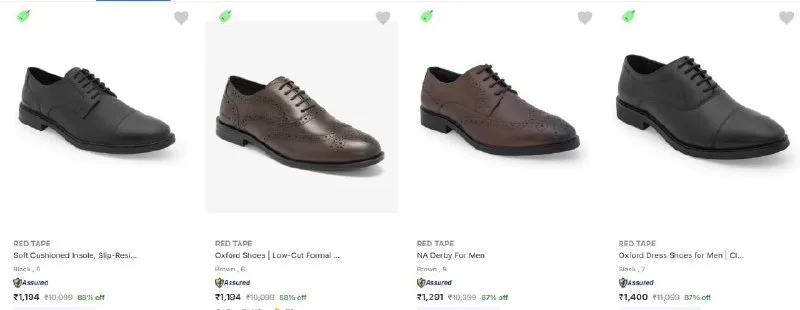 Minimum 86% Off - Red Tape Men's Footwear