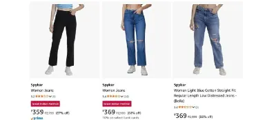 Upto 87% Off On Spykar Jeans