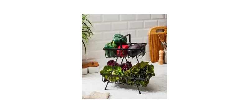 Solimo Steel 2-Tier Storage Rack at ₹561
