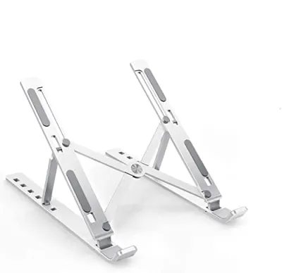 Aluminium Laptop Stand Adjustable 6 Angles, Foldable Ergonom at ₹379