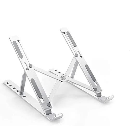 Aluminium Laptop Stand Adjustable 6 Angles, Foldable Ergonom at ₹379