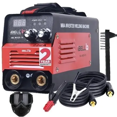 iBELL M220-76 Inverter ARC Welding Machine 220A | Built-in Hot Start, Anti-Stick & Adjustable Arc Force | Heavy Duty IGBT Welder | 220V ±15% at ₹5,576