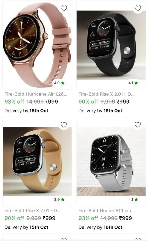 Omg Big Discount on Fireboltt Smartwatches under ₹999