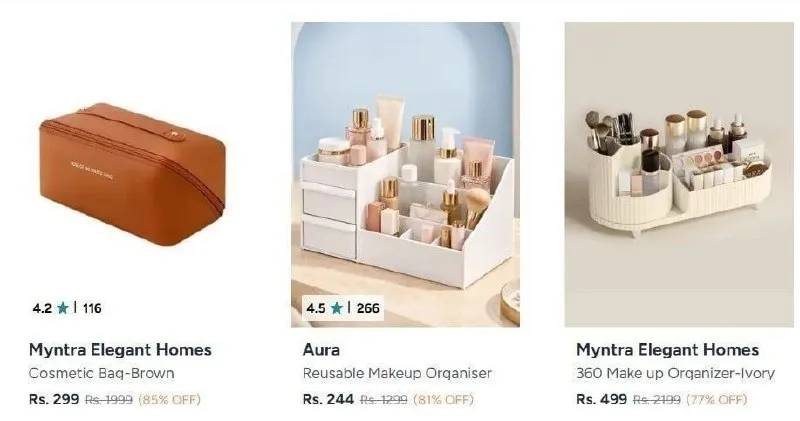 Makeup Organizers from ₹178